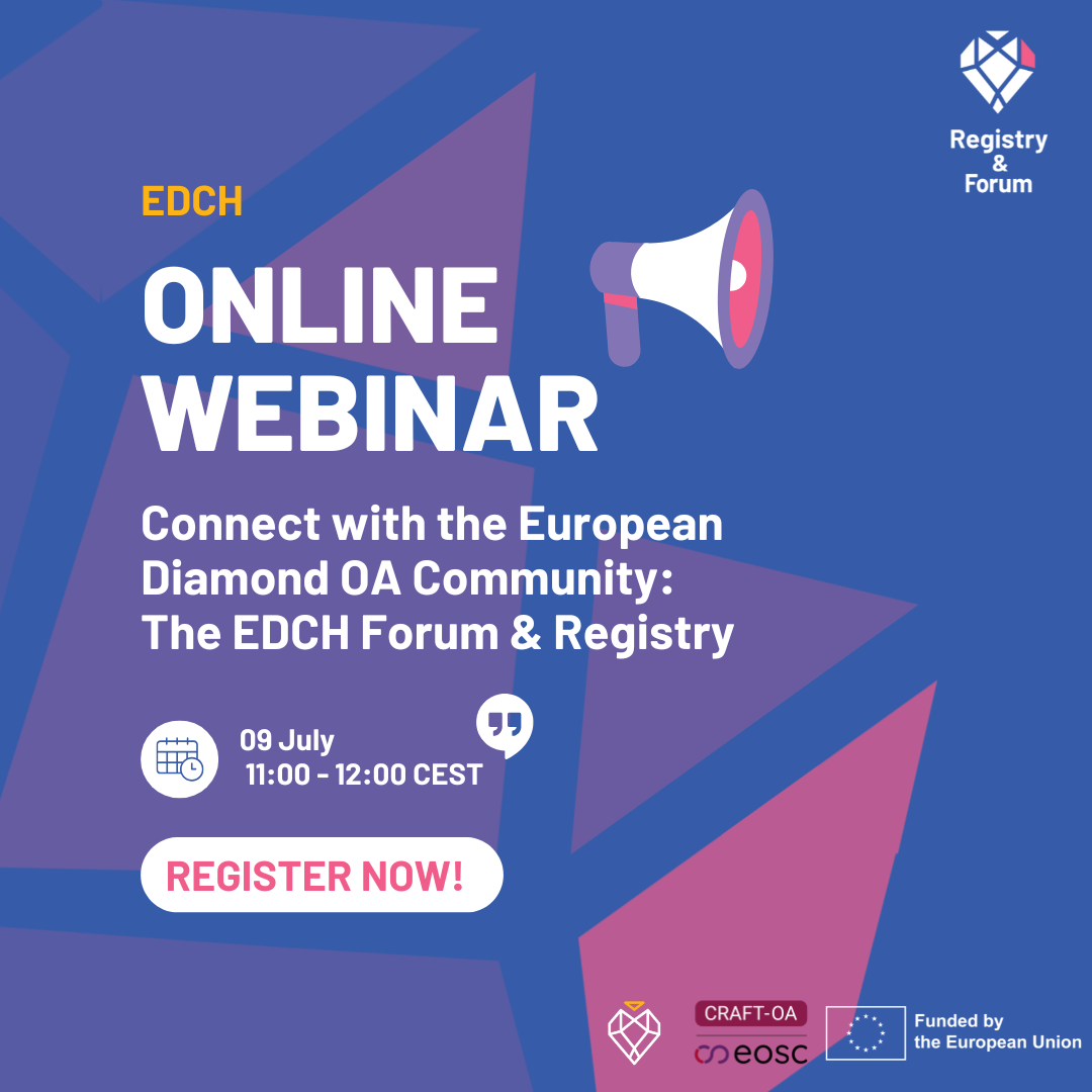 Connect with the European Diamond OA Community: The Forum & Registry of the European Diamond Capacity Hub